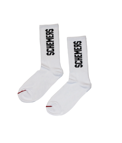 White Money Sign High Socks